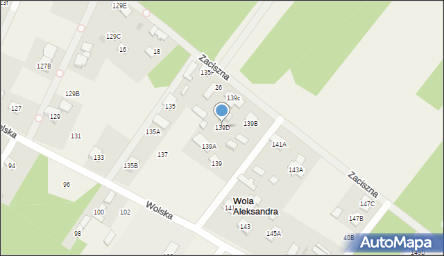Wola Aleksandra, Wolska, 139D, mapa Wola Aleksandra