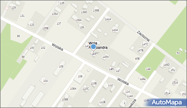 Wola Aleksandra, Wolska, 143, mapa Wola Aleksandra