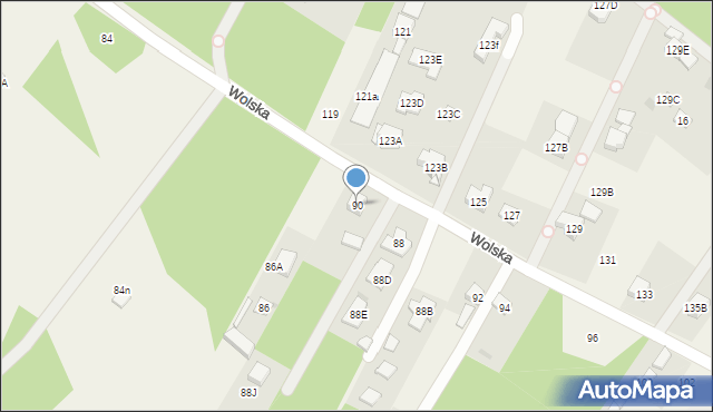 Wola Aleksandra, Wolska, 90, mapa Wola Aleksandra