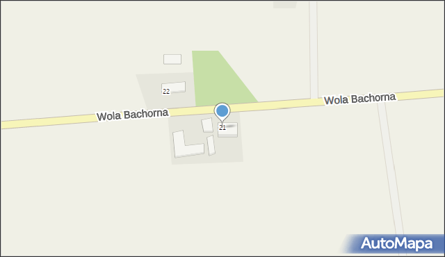 Wola Bachorna, Wola Bachorna, 21, mapa Wola Bachorna
