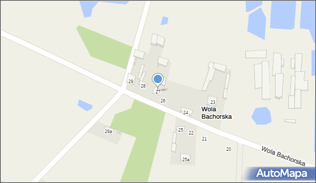 Wola Bachorska, Wola Bachorska, 27, mapa Wola Bachorska