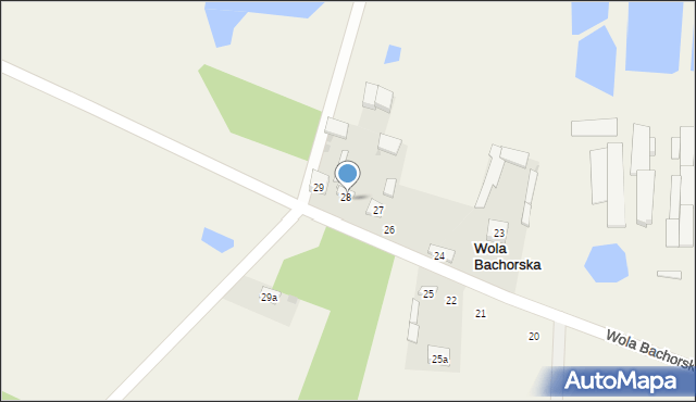 Wola Bachorska, Wola Bachorska, 28a, mapa Wola Bachorska