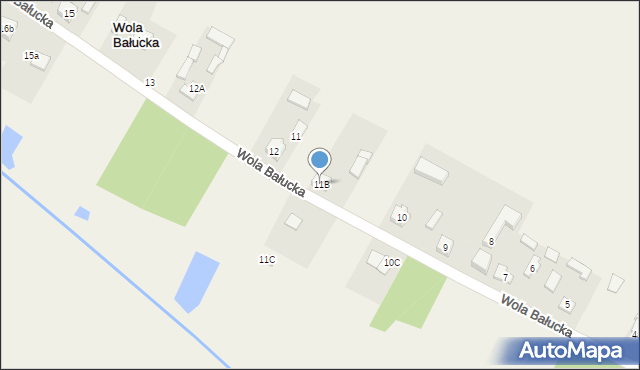 Wola Bałucka, Wola Bałucka, 11B, mapa Wola Bałucka