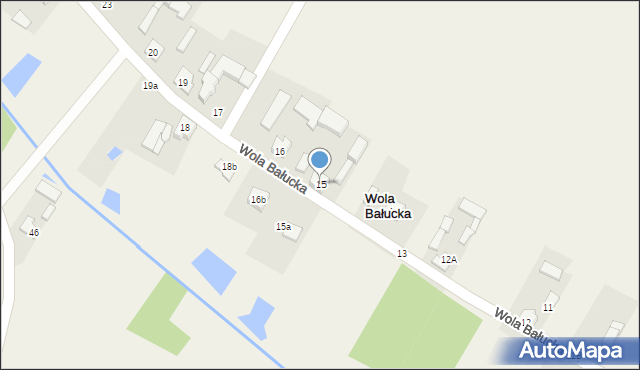 Wola Bałucka, Wola Bałucka, 15, mapa Wola Bałucka