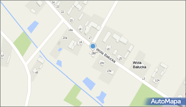 Wola Bałucka, Wola Bałucka, 18b, mapa Wola Bałucka