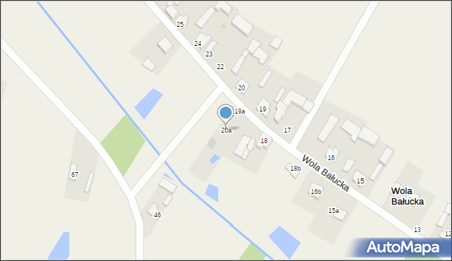 Wola Bałucka, Wola Bałucka, 20a, mapa Wola Bałucka