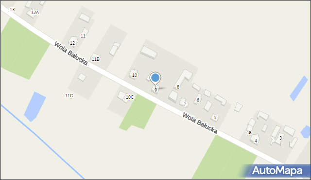 Wola Bałucka, Wola Bałucka, 9, mapa Wola Bałucka