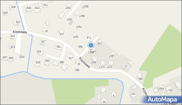 Wola Batorska, Wola Batorska, 1098, mapa Wola Batorska