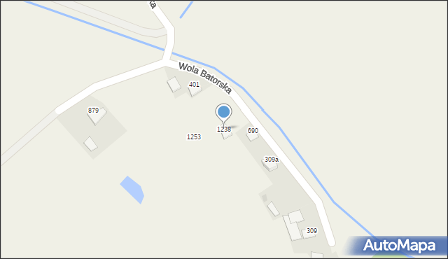 Wola Batorska, Wola Batorska, 1238, mapa Wola Batorska