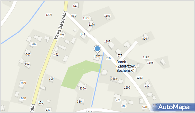 Wola Batorska, Wola Batorska, 1263, mapa Wola Batorska