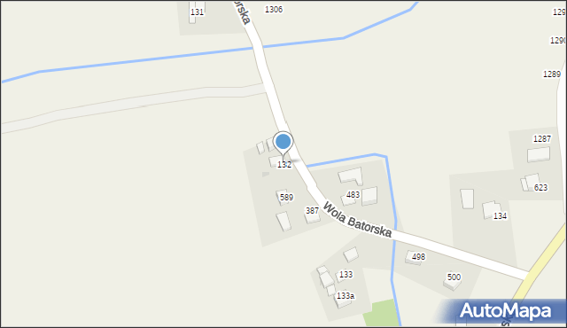 Wola Batorska, Wola Batorska, 132, mapa Wola Batorska