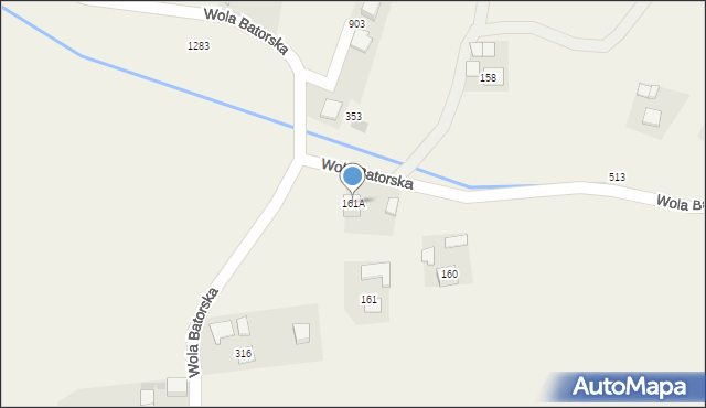 Wola Batorska, Wola Batorska, 161A, mapa Wola Batorska
