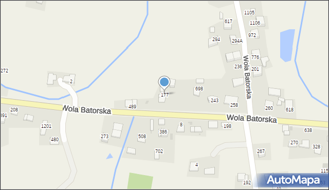 Wola Batorska, Wola Batorska, 177, mapa Wola Batorska