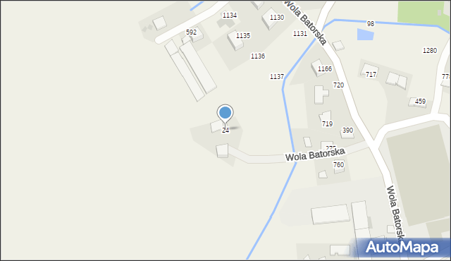 Wola Batorska, Wola Batorska, 24, mapa Wola Batorska