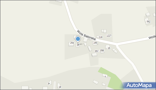 Wola Batorska, Wola Batorska, 26, mapa Wola Batorska