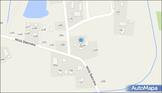 Wola Batorska, Wola Batorska, 312, mapa Wola Batorska