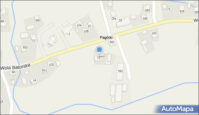 Wola Batorska, Wola Batorska, 337, mapa Wola Batorska