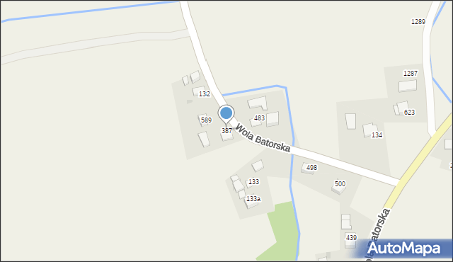 Wola Batorska, Wola Batorska, 387, mapa Wola Batorska