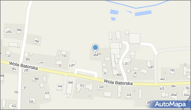 Wola Batorska, Wola Batorska, 414, mapa Wola Batorska