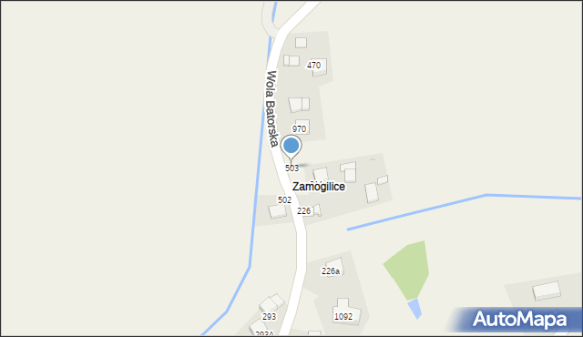 Wola Batorska, Wola Batorska, 503, mapa Wola Batorska