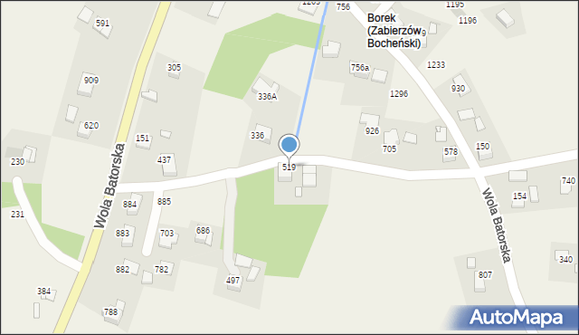 Wola Batorska, Wola Batorska, 519, mapa Wola Batorska