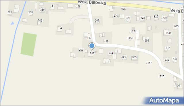 Wola Batorska, Wola Batorska, 535, mapa Wola Batorska