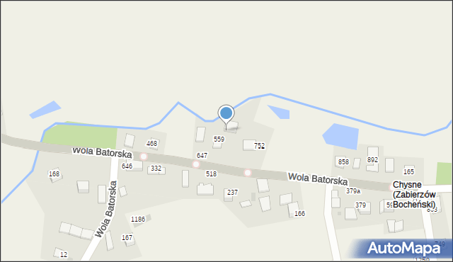 Wola Batorska, Wola Batorska, 559a, mapa Wola Batorska