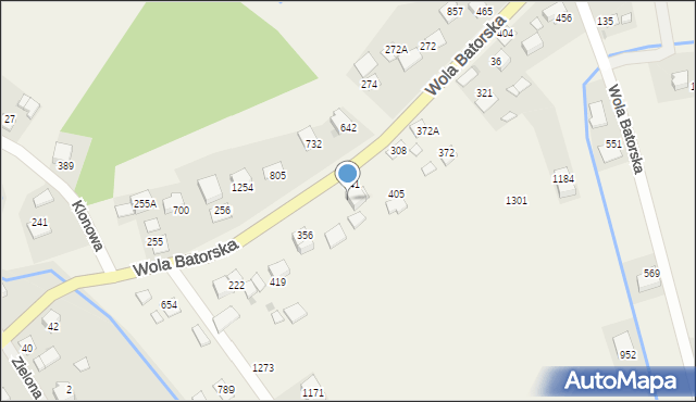 Wola Batorska, Wola Batorska, 561, mapa Wola Batorska