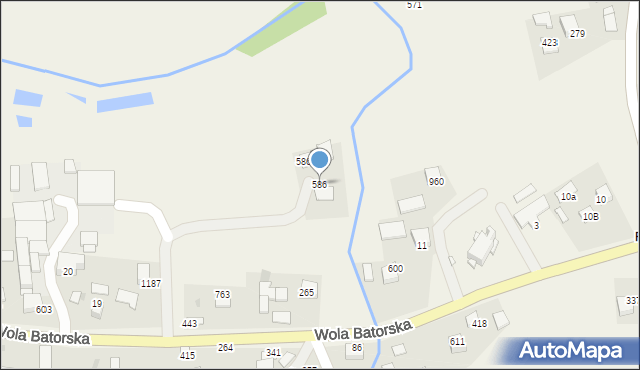 Wola Batorska, Wola Batorska, 586, mapa Wola Batorska