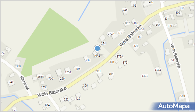 Wola Batorska, Wola Batorska, 642, mapa Wola Batorska