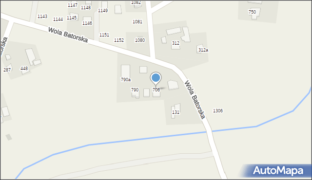 Wola Batorska, Wola Batorska, 706, mapa Wola Batorska