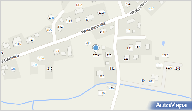 Wola Batorska, Wola Batorska, 775a, mapa Wola Batorska