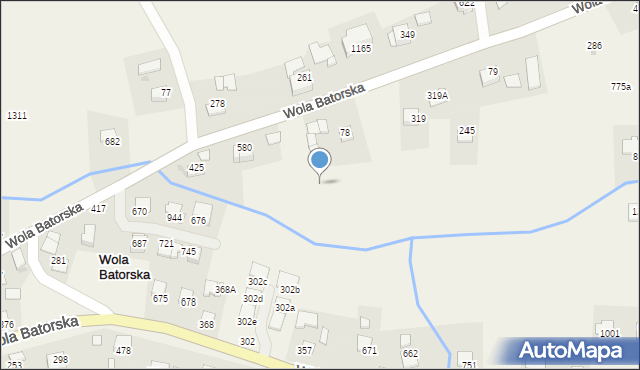 Wola Batorska, Wola Batorska, 78b, mapa Wola Batorska