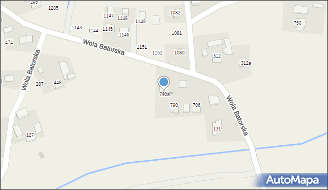 Wola Batorska, Wola Batorska, 790a, mapa Wola Batorska