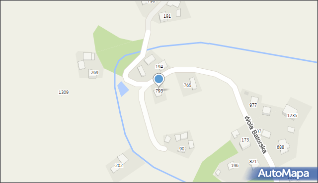 Wola Batorska, Wola Batorska, 793, mapa Wola Batorska