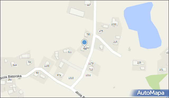 Wola Batorska, Wola Batorska, 798, mapa Wola Batorska