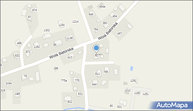 Wola Batorska, Wola Batorska, 82, mapa Wola Batorska
