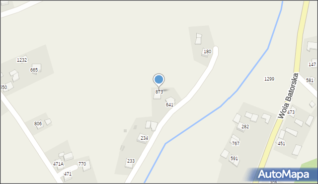 Wola Batorska, Wola Batorska, 873, mapa Wola Batorska