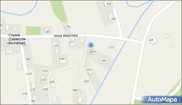 Wola Batorska, Wola Batorska, 937, mapa Wola Batorska