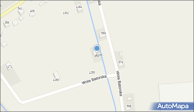 Wola Batorska, Wola Batorska, 952, mapa Wola Batorska