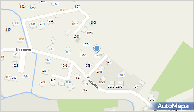 Wola Batorska, Wola Batorska, 971, mapa Wola Batorska