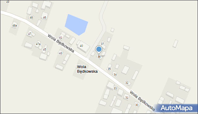 Wola Będkowska, Wola Będkowska, 36, mapa Wola Będkowska