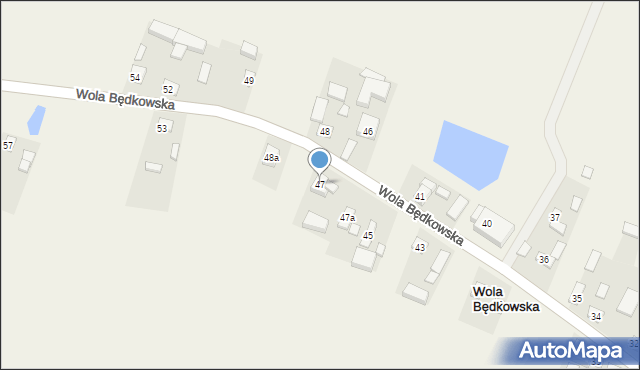 Wola Będkowska, Wola Będkowska, 47, mapa Wola Będkowska