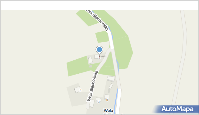 Wola Biechowska, Wola Biechowska, 1, mapa Wola Biechowska