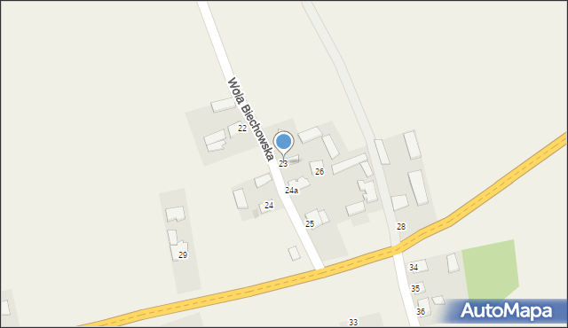 Wola Biechowska, Wola Biechowska, 23, mapa Wola Biechowska