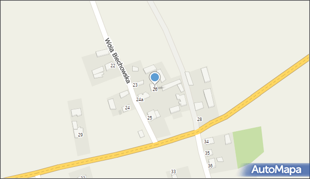 Wola Biechowska, Wola Biechowska, 26, mapa Wola Biechowska