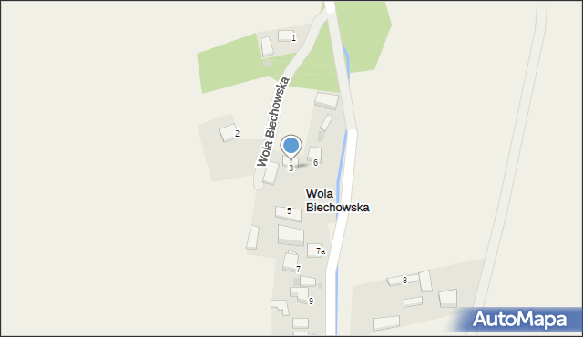Wola Biechowska, Wola Biechowska, 3, mapa Wola Biechowska