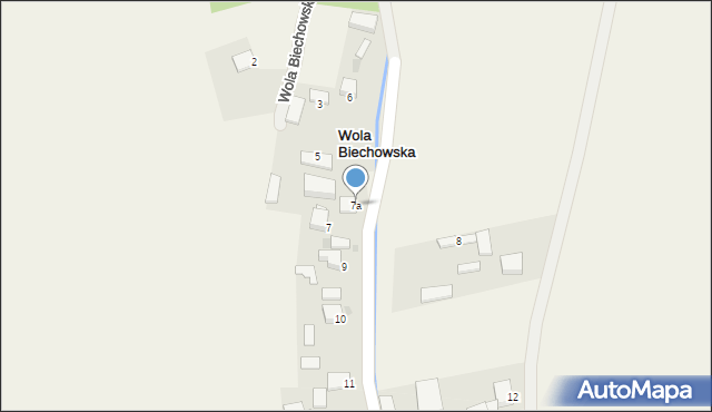 Wola Biechowska, Wola Biechowska, 7a, mapa Wola Biechowska