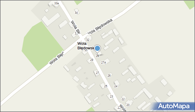 Wola Błędowska, Wola Błędowska, 28, mapa Wola Błędowska