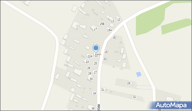 Wola Blizocka, Wola Blizocka, 22, mapa Wola Blizocka